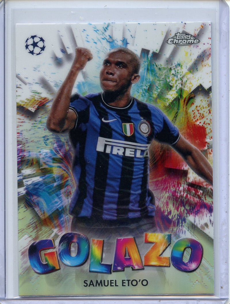 2024-25 Topps Chrome UEFA Club Comps Samuel Eto’o Golazo GZ-13