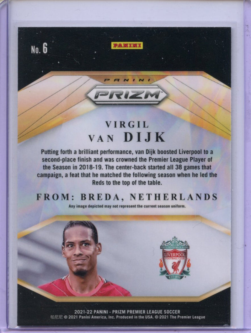 2021-22 Panini Prizm Premier League Virgil Van Dijk Brilliance