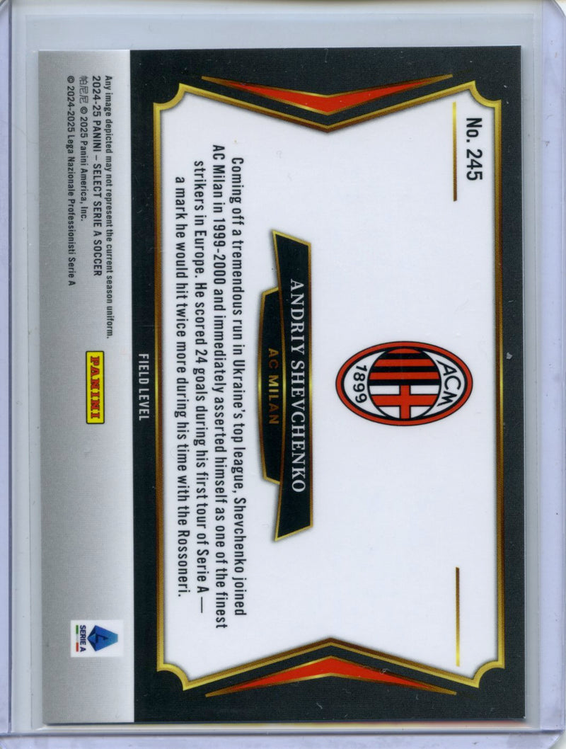 2024-25 Panini Select Serie A Andriy Shevchenko Field Level