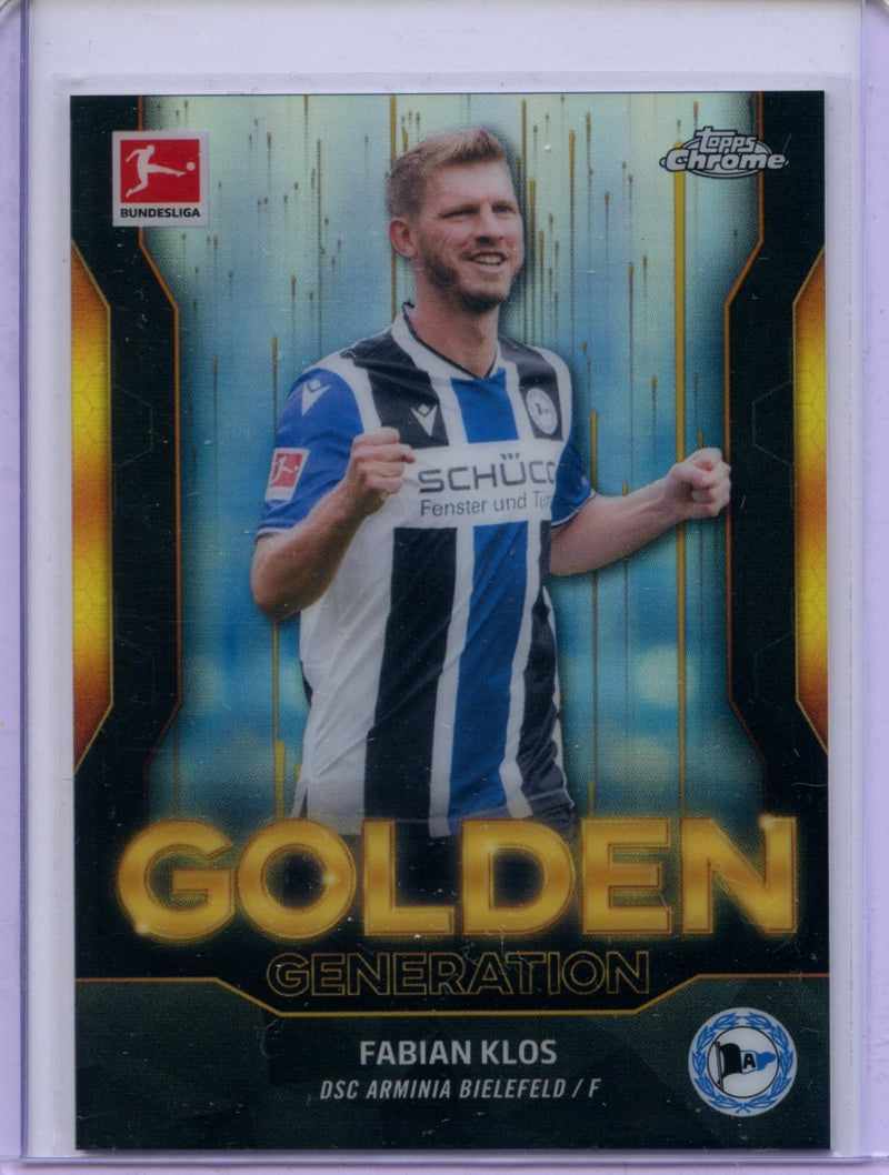 2021-22 Topps Chrome Bundesliga Soccer Fabian klos Golden Generation