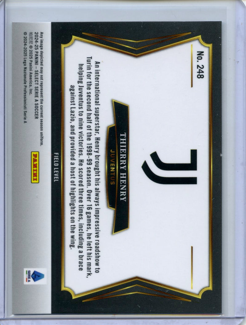 2024-25 Panini Select Serie A Thierry Henry Field Level