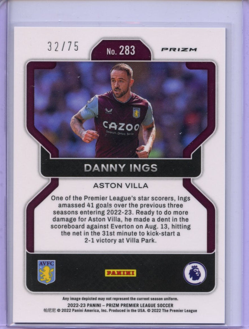 2022-23 Prizm Premier League Danny Ings Blue Breakaway Prizm 32/75