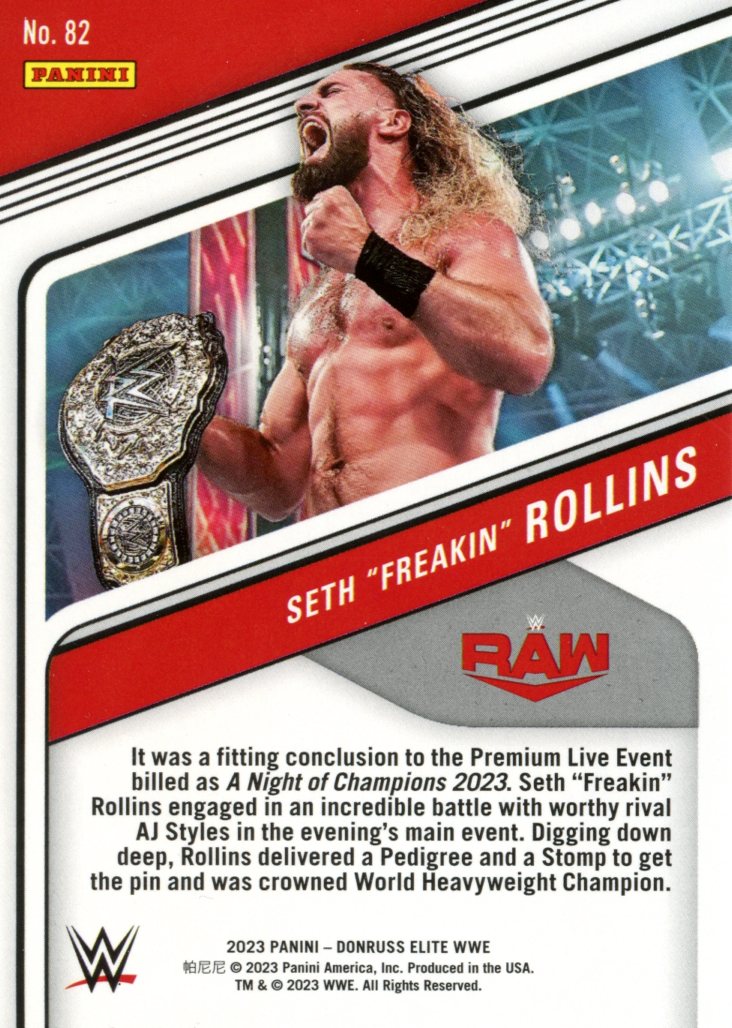 2023 Panini Donruss Elite WWE Seth "Freakin" Rollins