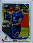 2021-22 Topps Chrome UEFA CL Kylian Mbappe Aqua 95/199