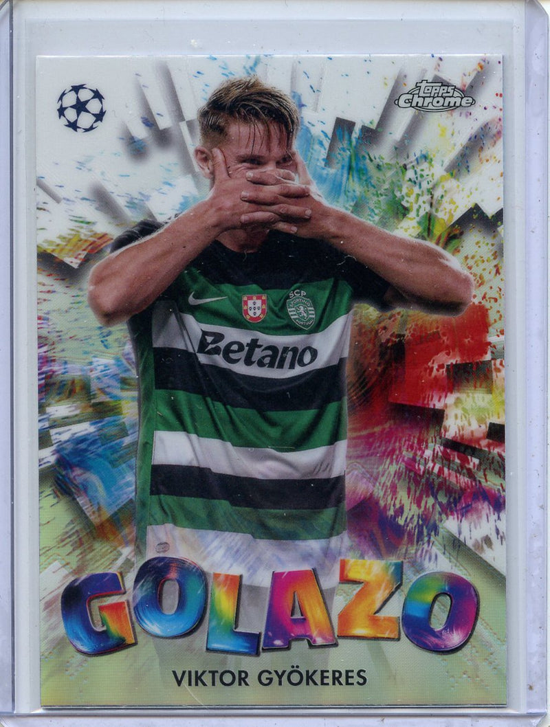 2024-25 Topps Chrome UEFA Club Comps Viktor Gyokeres Golazo GZ-19