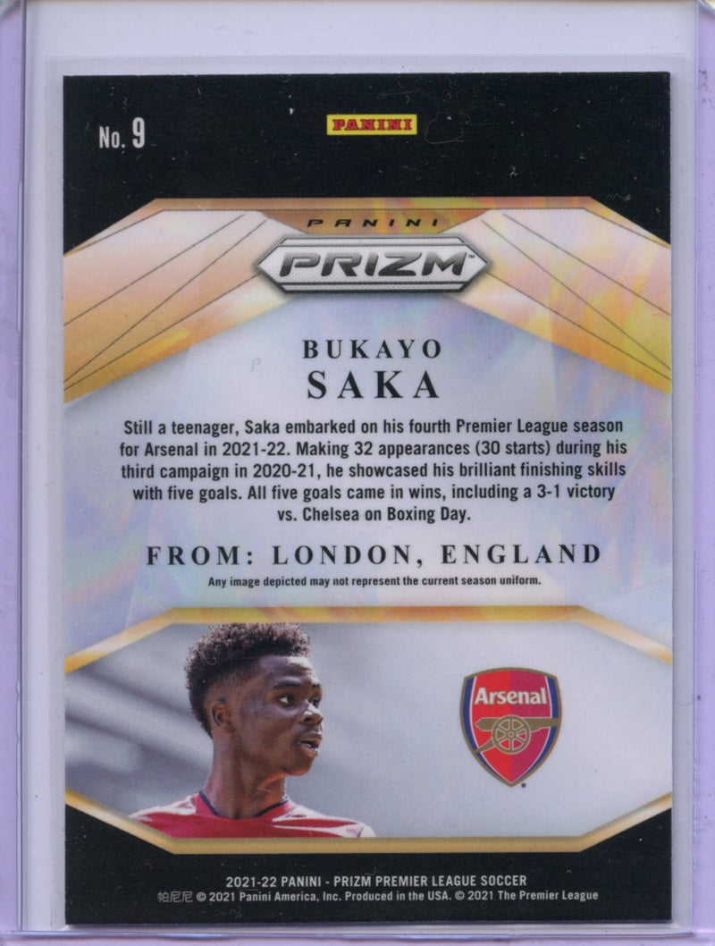 2021-22 Panini Prizm Premier League Bukayo Saka Brilliance