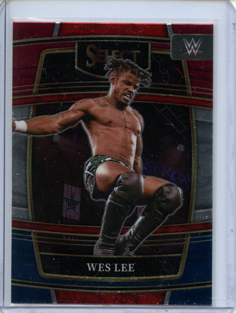 2022 Panini Select WWE Wes Lee Concourse Red & Blue