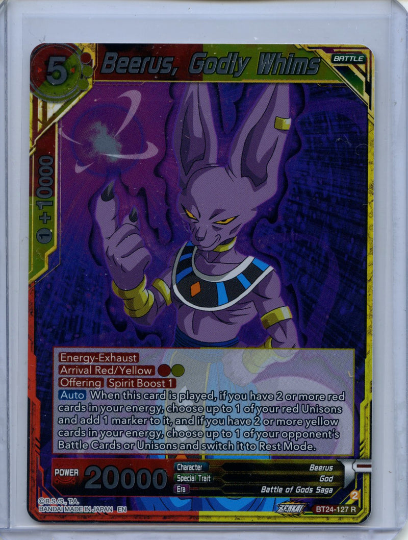 Beerus, Godly Whims - Beyond Generations BT24-127 R Foil