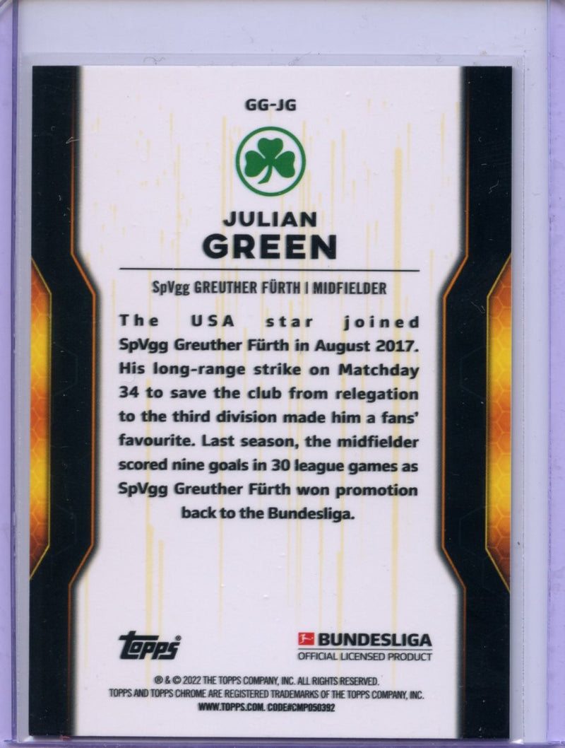 2021-22 Topps Chrome Bundesliga Soccer Julian Green Golden Generation