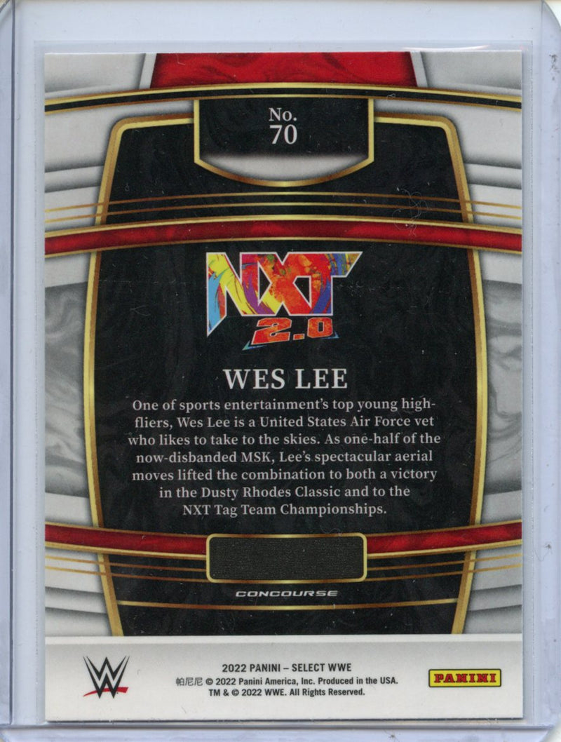 2022 Panini Select WWE Wes Lee Concourse Red & Blue