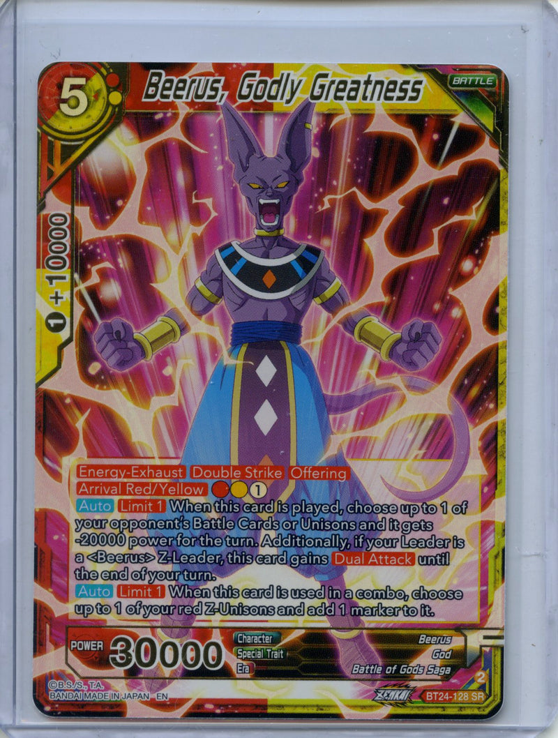 Beerus, Godly Greatness - Beyond Generations BT24-128 SR Foil