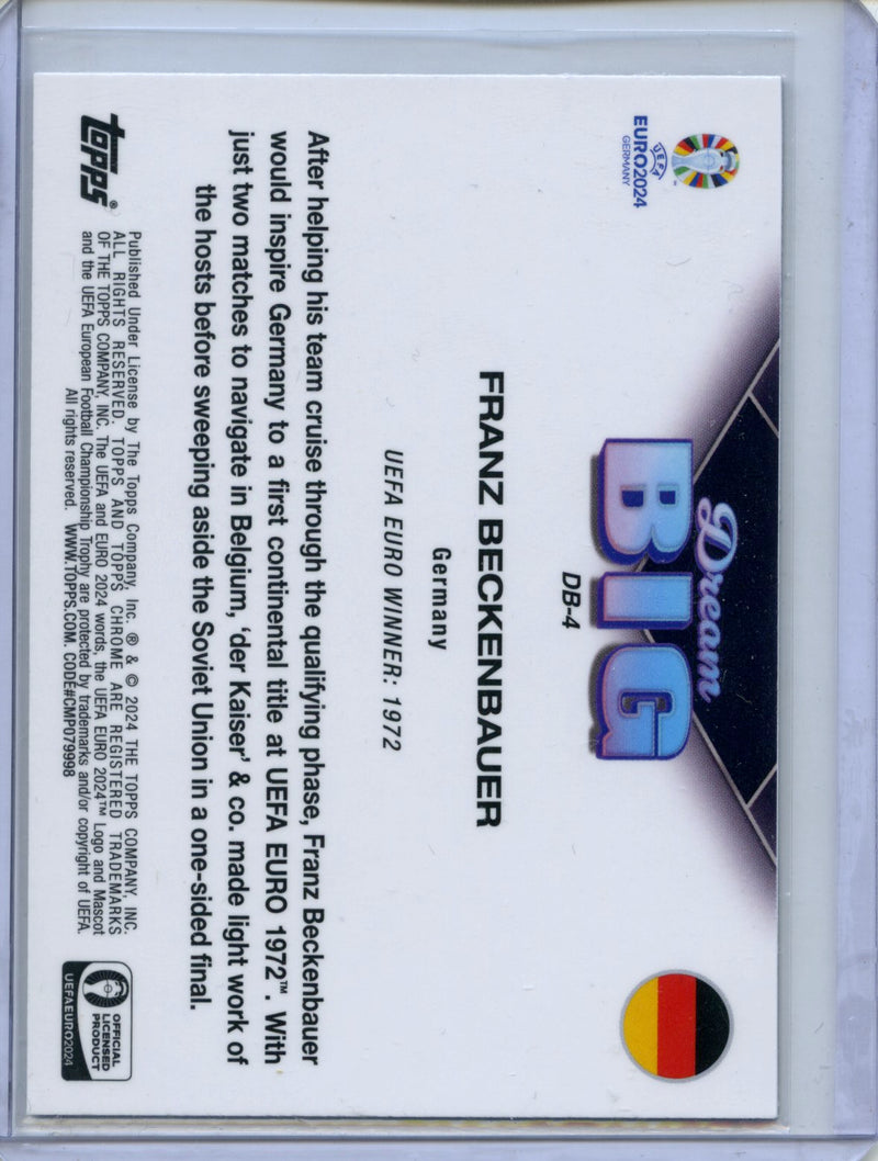 2024 Topps Chrome UEFA Euro Franz Beckenbauer Dream Big