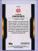 2021-22 Topps Chrome Bundesliga Soccer Karim Onisiwo Golden Generation