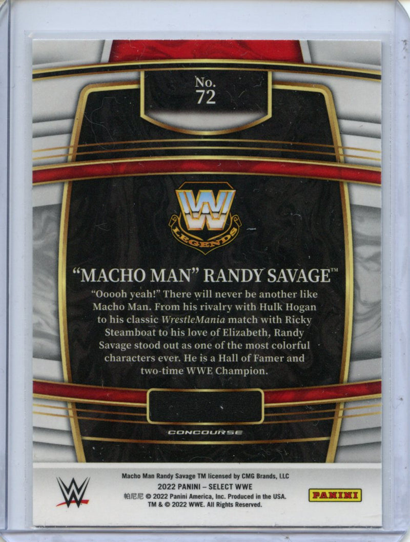 2022 Panini Select WWE "Macho Man" Randy Savage Concourse Red & Blue