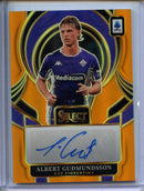2025-26 Panini Select Serie A Albert Gudmundsson Select Signatures Orange 3/49
