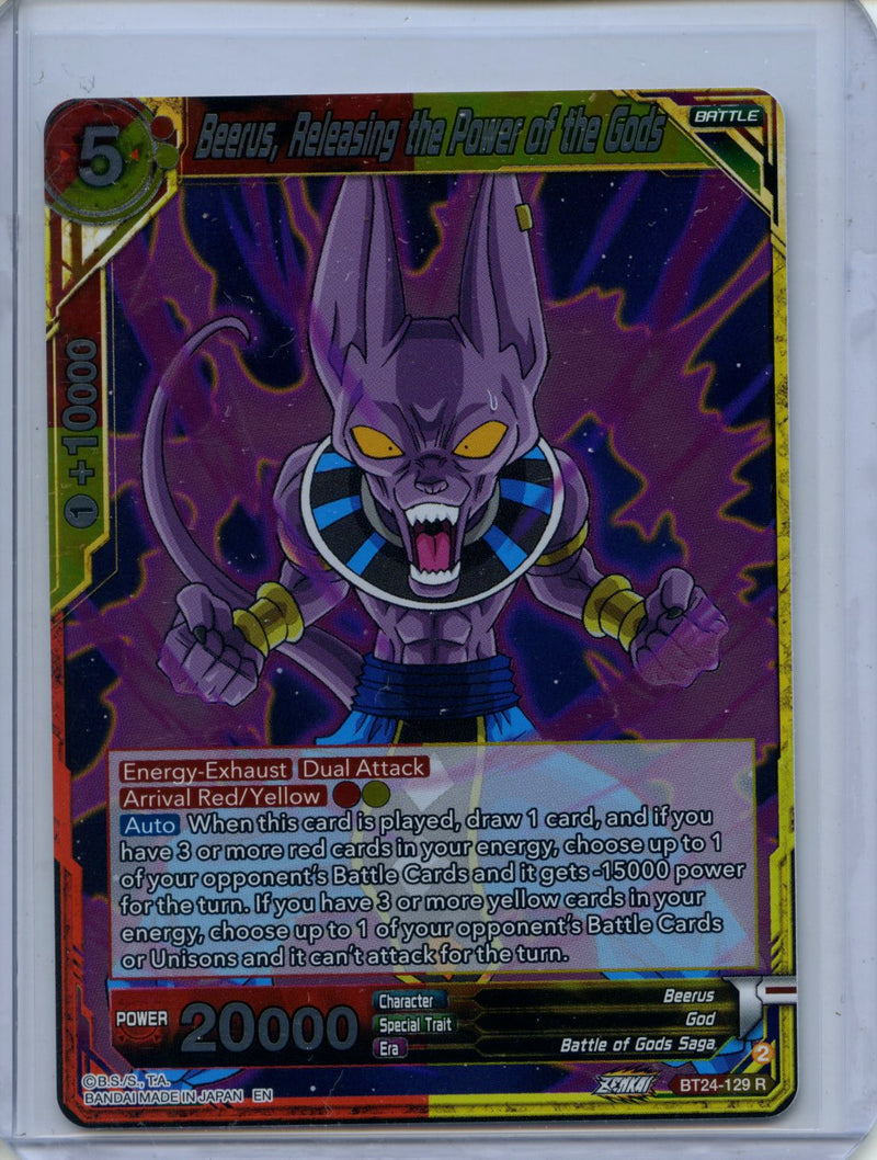 Beerus, Releasing The Power Of The Gods - Beyond Generations BT24-129 R Foil
