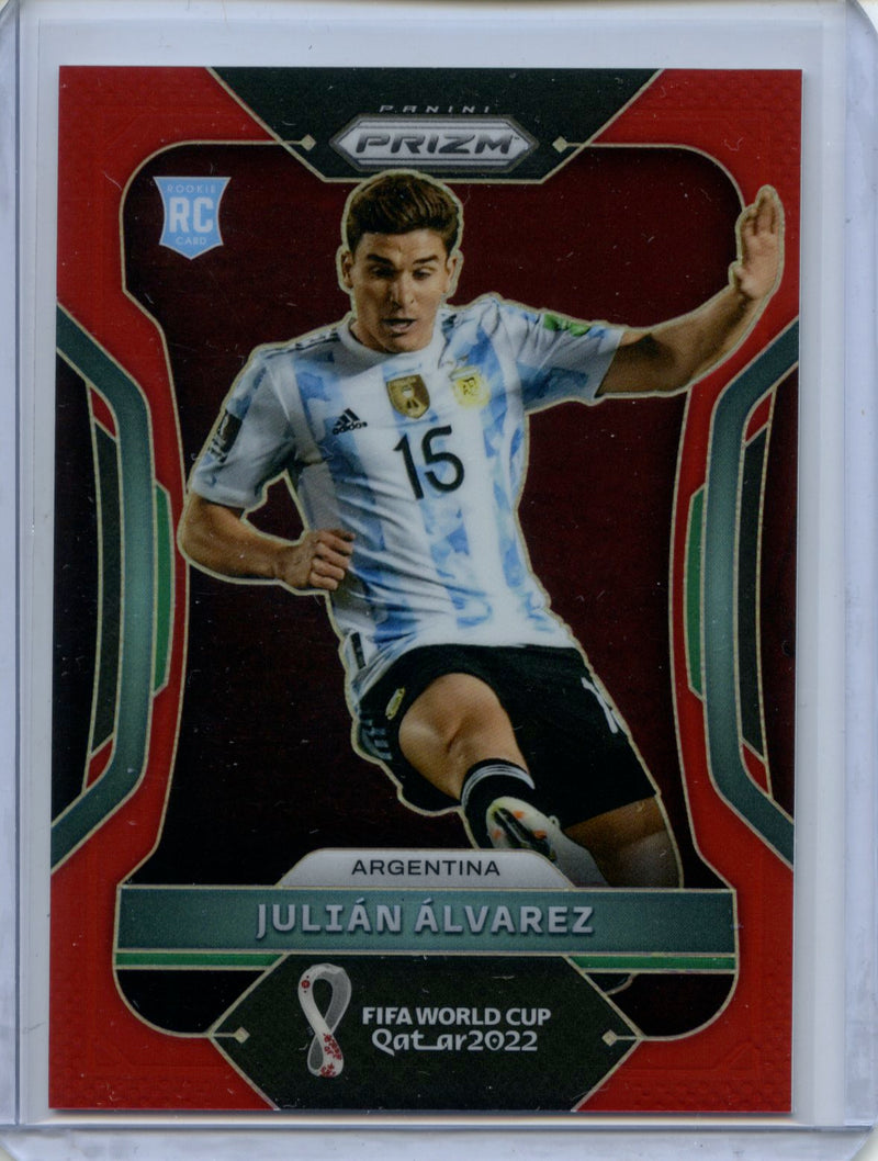 2022 Panini Prizm FIFA World Cup Qatar Julian Alvarez Red 353/399