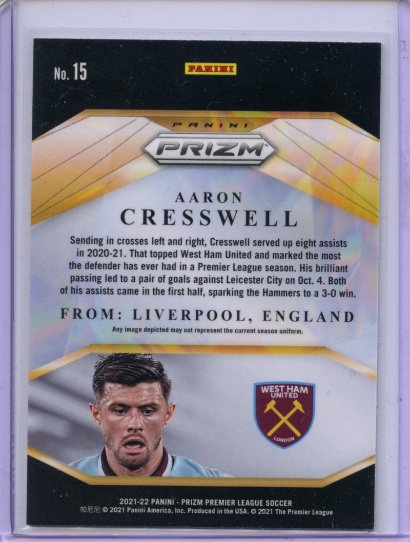 2021-22 Panini Prizm Premier League Aaron Cresswell Brilliance