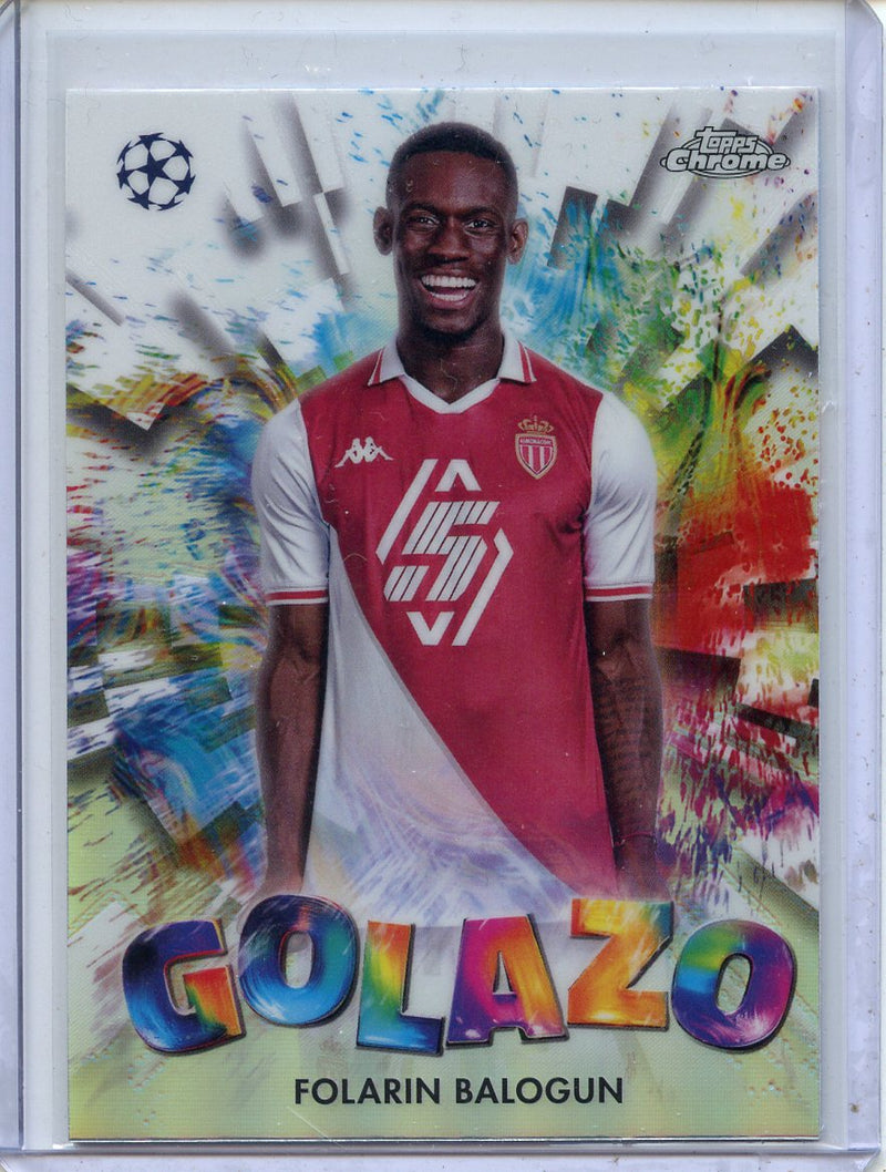 2024-25 Topps Chrome UEFA Club Comps Folarin Balogun Golazo GZ-26