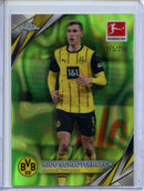 2024-25 Topps Chrome Bundesliga Nico Schlotterbeck Neon Green Lava 15/250