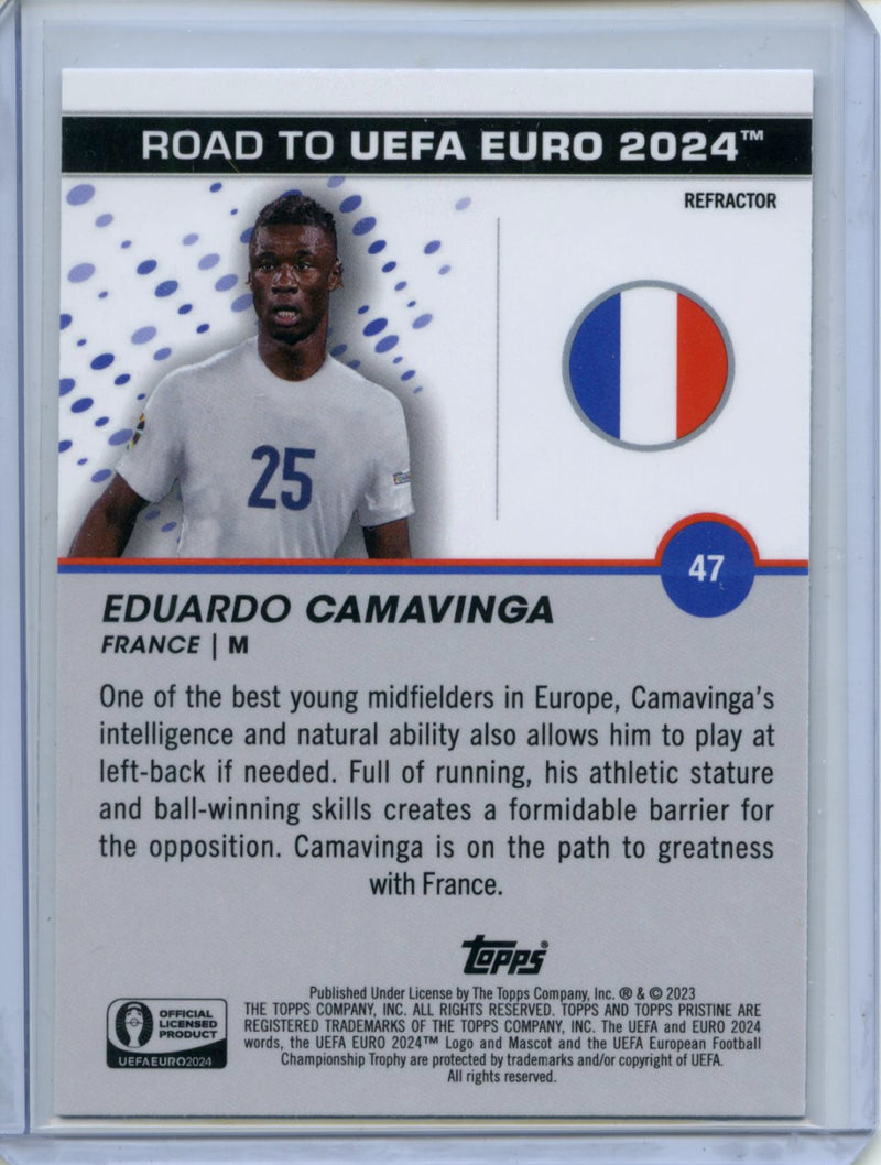 2023-24 Topps Pristine Road To Euro Eduardo Camavinga Refractor