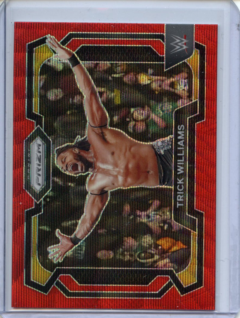 2024 Prizm WWE Trick Williams Ruby Wave Prizm