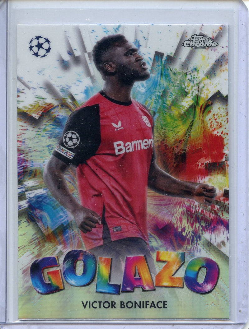 2024-25 Topps Chrome UEFA Club Comps Victor Boniface Golazo GZ-27