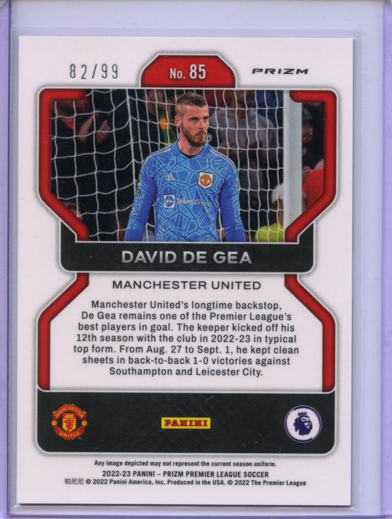 2022-23 Prizm Premier League David De Gea Pink Breakaway Prizm 82/99