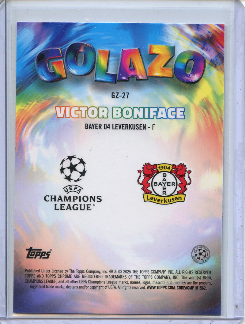 2024-25 Topps Chrome UEFA Club Comps Victor Boniface Golazo GZ-27