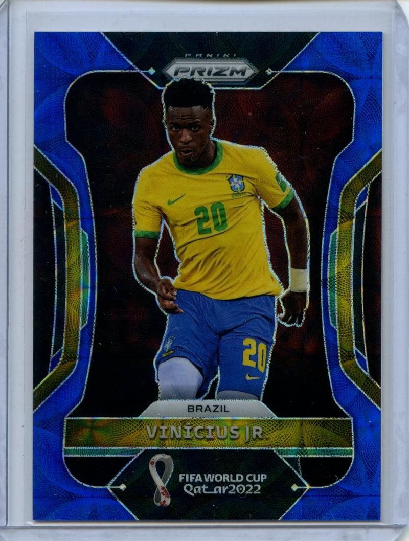 2022 Panini Prizm FIFA World Cup Qatar Vinicius Jr Blue Choice 75/135