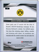 2024-25 Topps Chrome Bundesliga Julian Brandt Neon Green 109/250