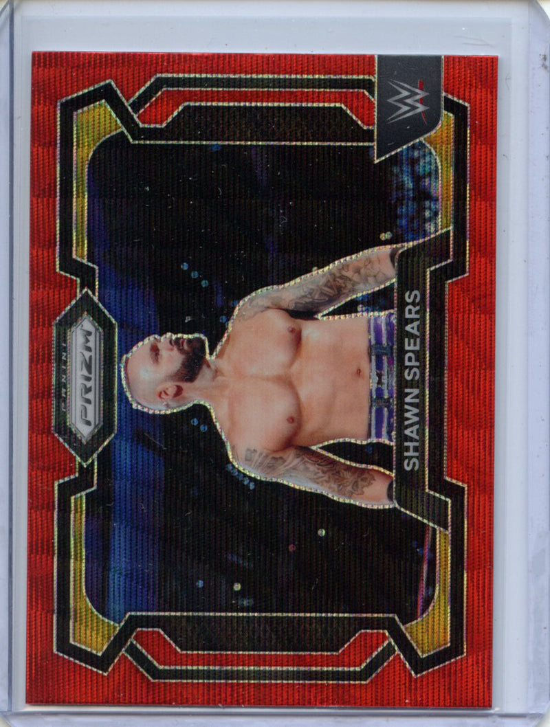 2024 Prizm WWE Shawn Spears Ruby Wave Prizm
