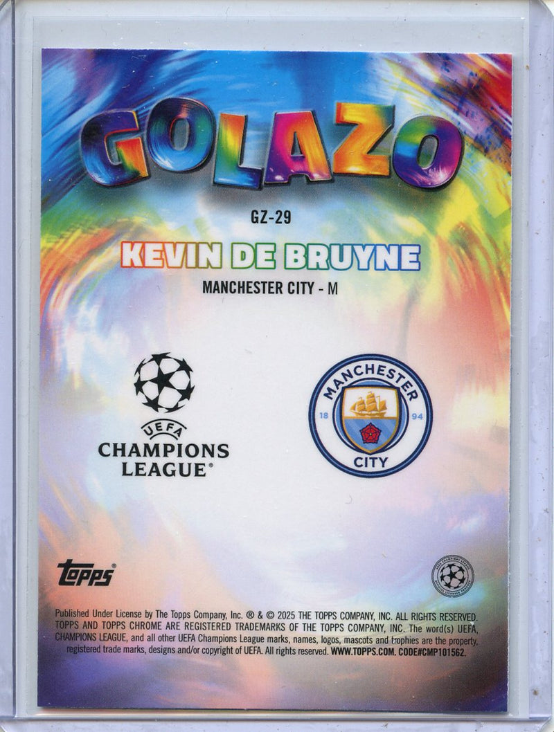 2024-25 Topps Chrome UEFA Club Comps Kevin De Bruyne Golazo GZ-29
