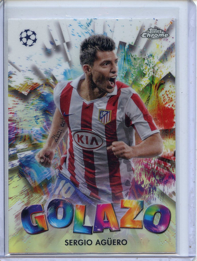2024-25 Topps Chrome UEFA Club Comps Sergio Aguero Golazo GZ-30