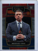 2022 Panini Select WWE Michael Cole Concourse Red & Blue