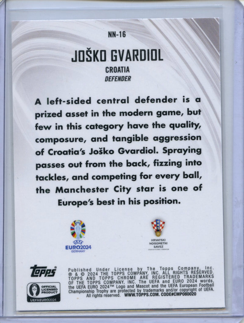 2024 Topps Chrome UEFA Euro Josko Gvardiol Neon Nations