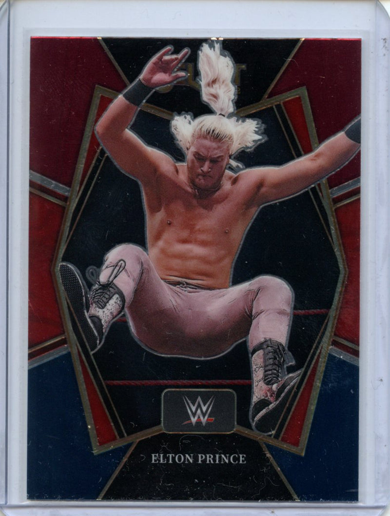 2022 Panini Select WWE Elton Prince Premier Level Red & Blue