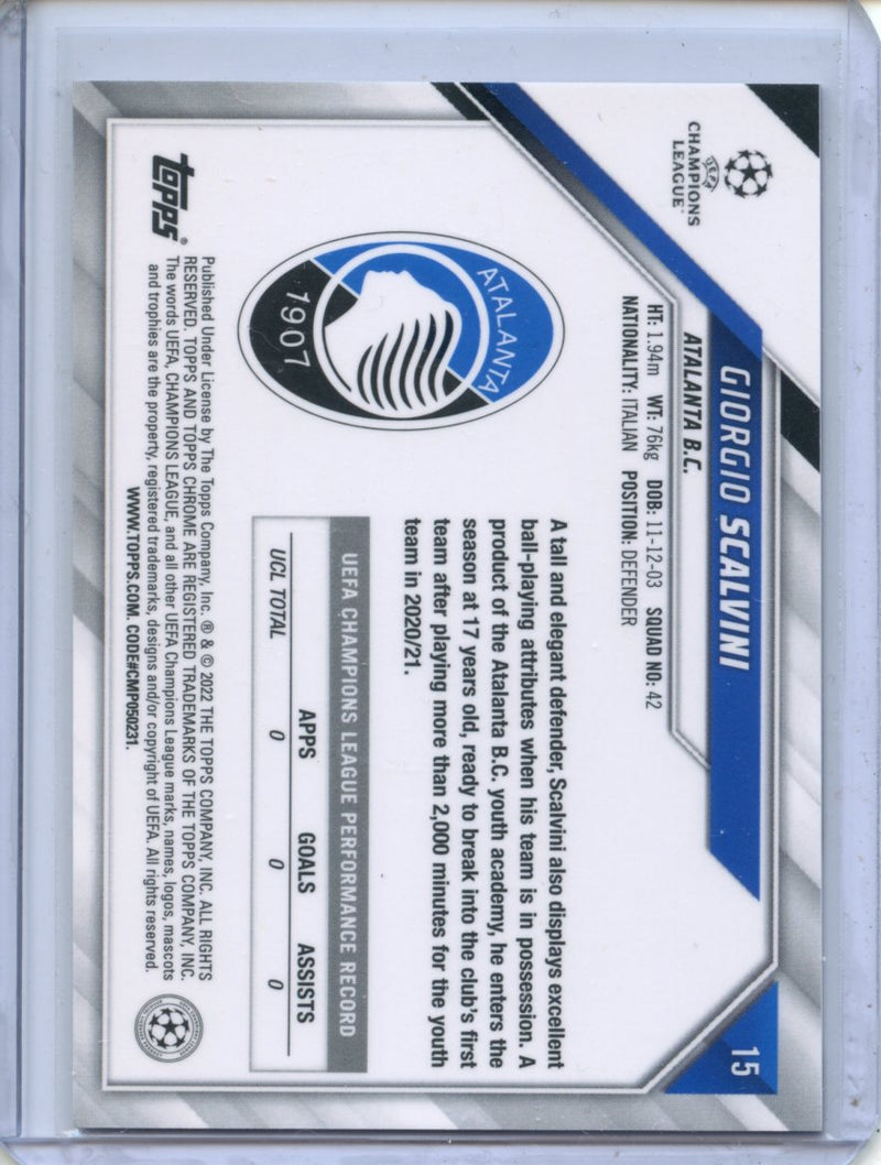 2021-22 Topps Chrome UEFA CL Giorgio Scalvini