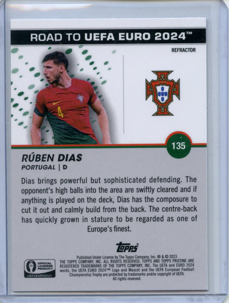 2023-24 Topps Pristine Road To Euro Ruben Dias Refractor