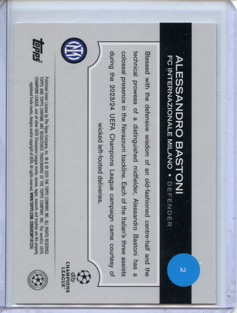2024-25 Topps Chrome UEFA Club Comps Alessandro Bastoni Speckle