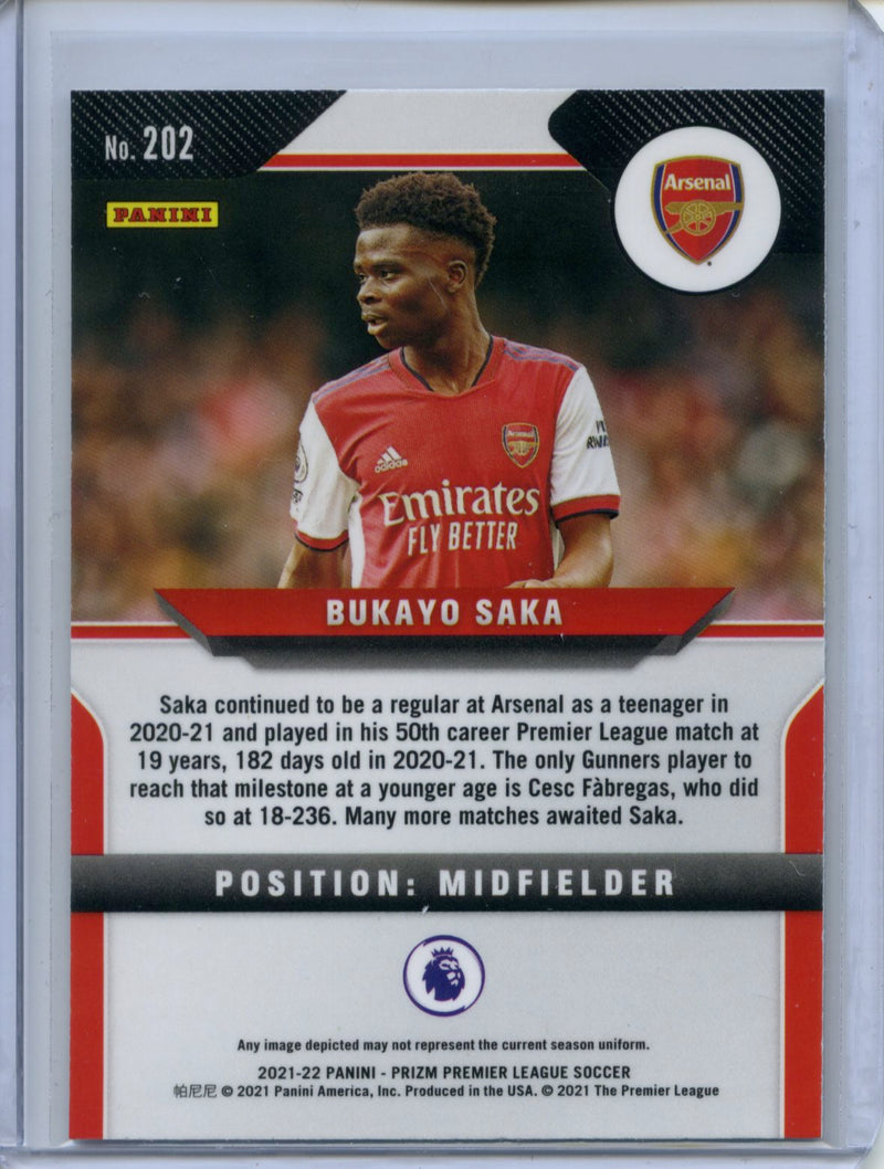 2021-22 Panini Prizm Premier League Bukayo Saka
