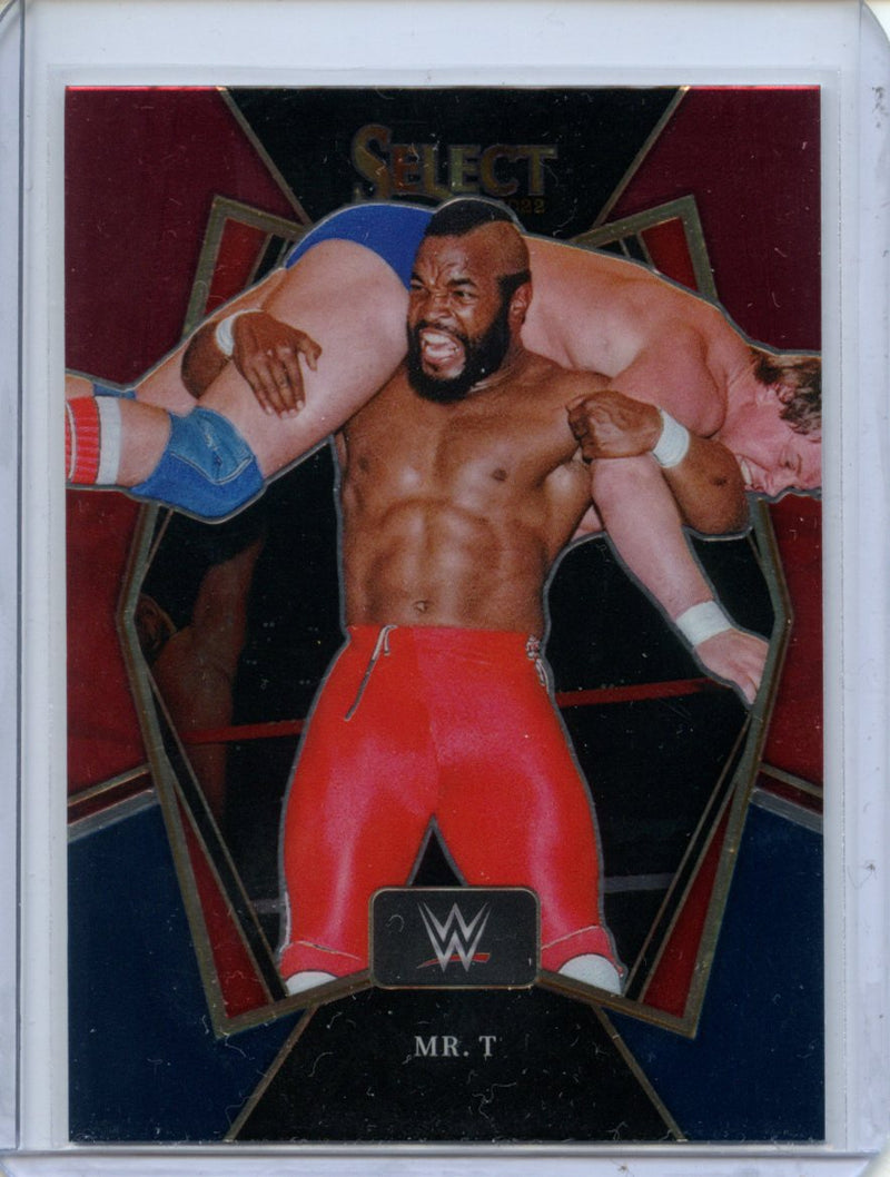 2022 Panini Select WWE Mr.T Premier Level Red & Blue