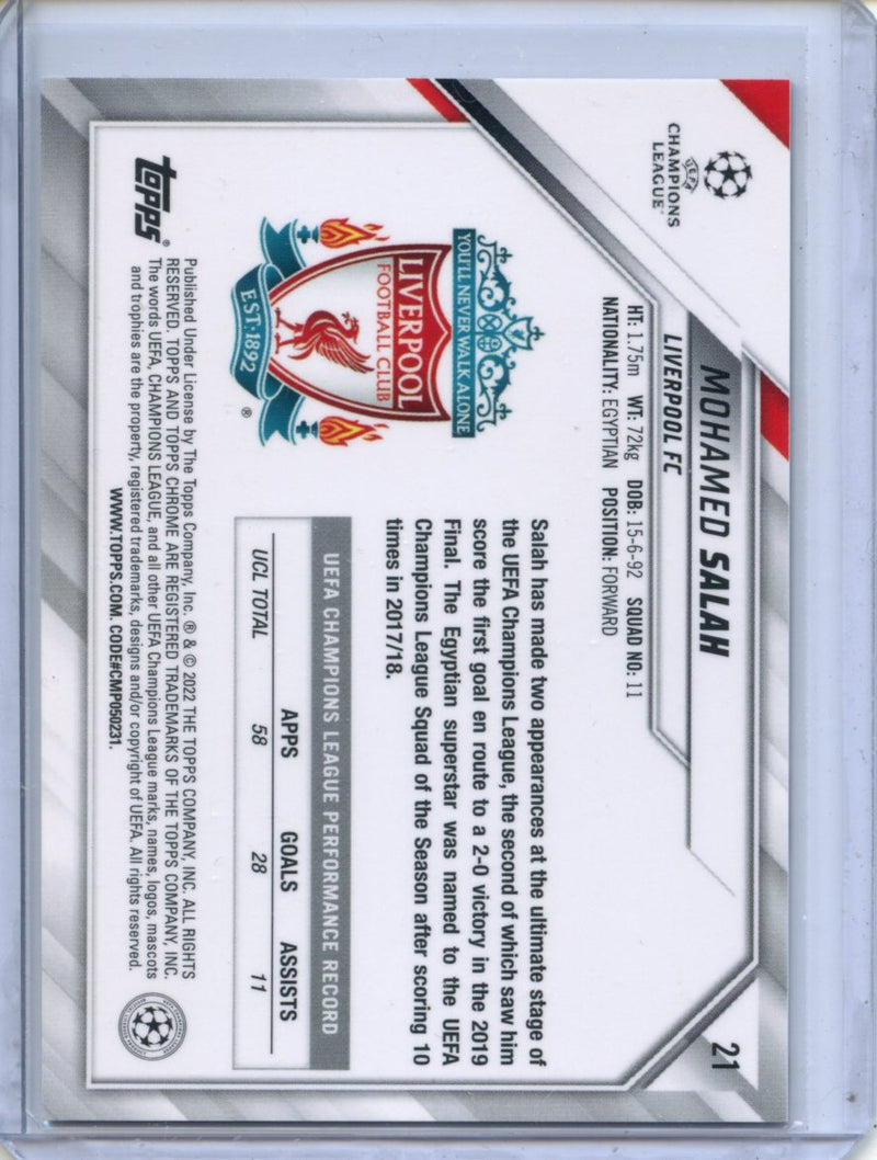 2021-22 Topps Chrome UEFA CL Mohamed Salah