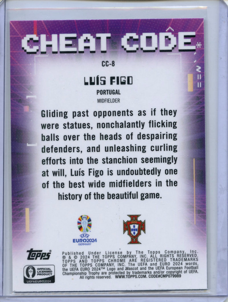 2024 Topps Chrome UEFA Euro Luis Figo Cheat Code