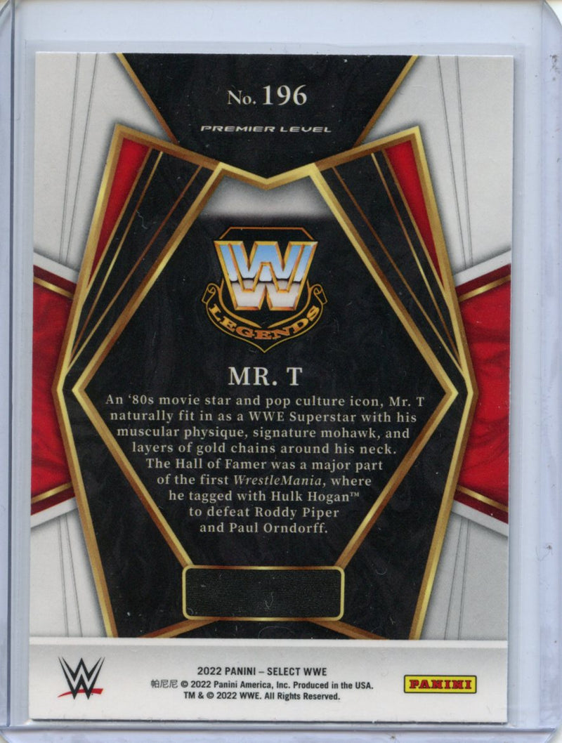 2022 Panini Select WWE Mr.T Premier Level Red & Blue