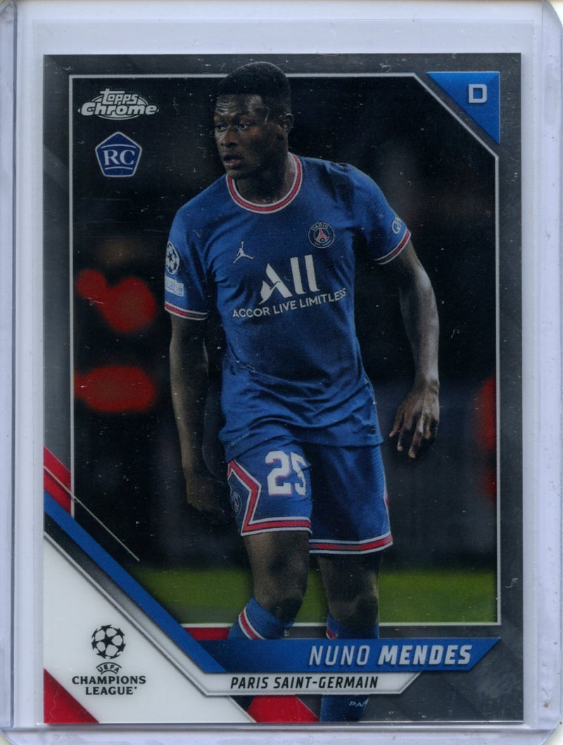 2021-22 Topps Chrome UEFA CL Nuno Mendes