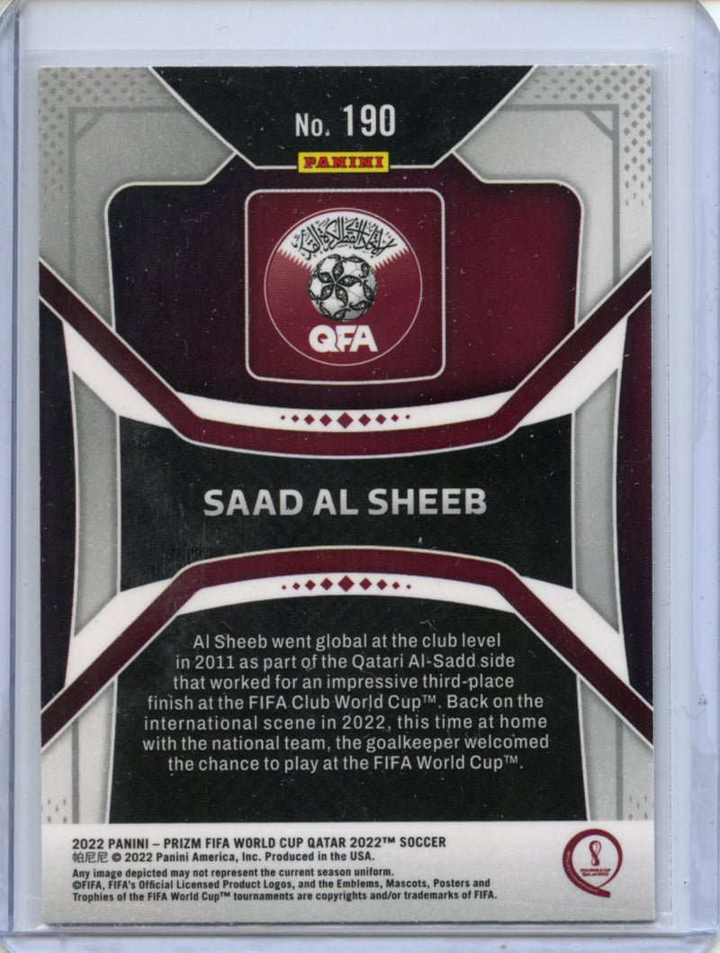 2022 Panini Prizm FIFA World Cup Qatar Saad Al Sheeb