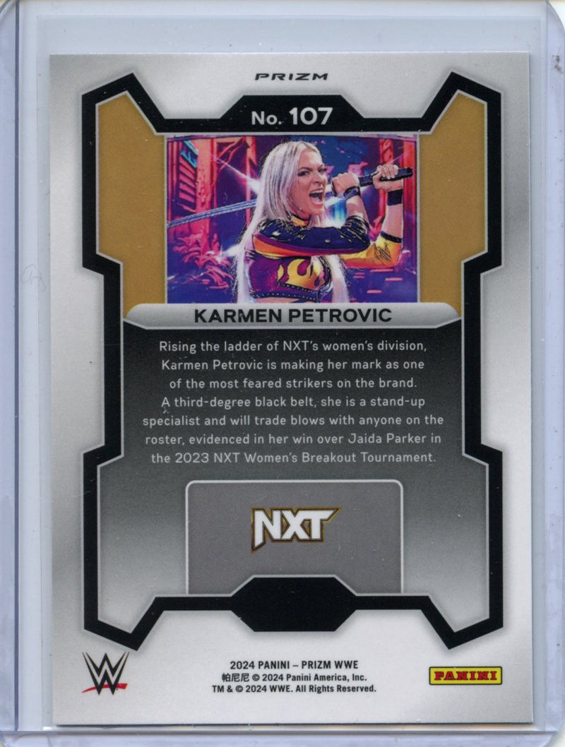 2024 Prizm WWE Karmen Petrovic Ruby Wave Prizm