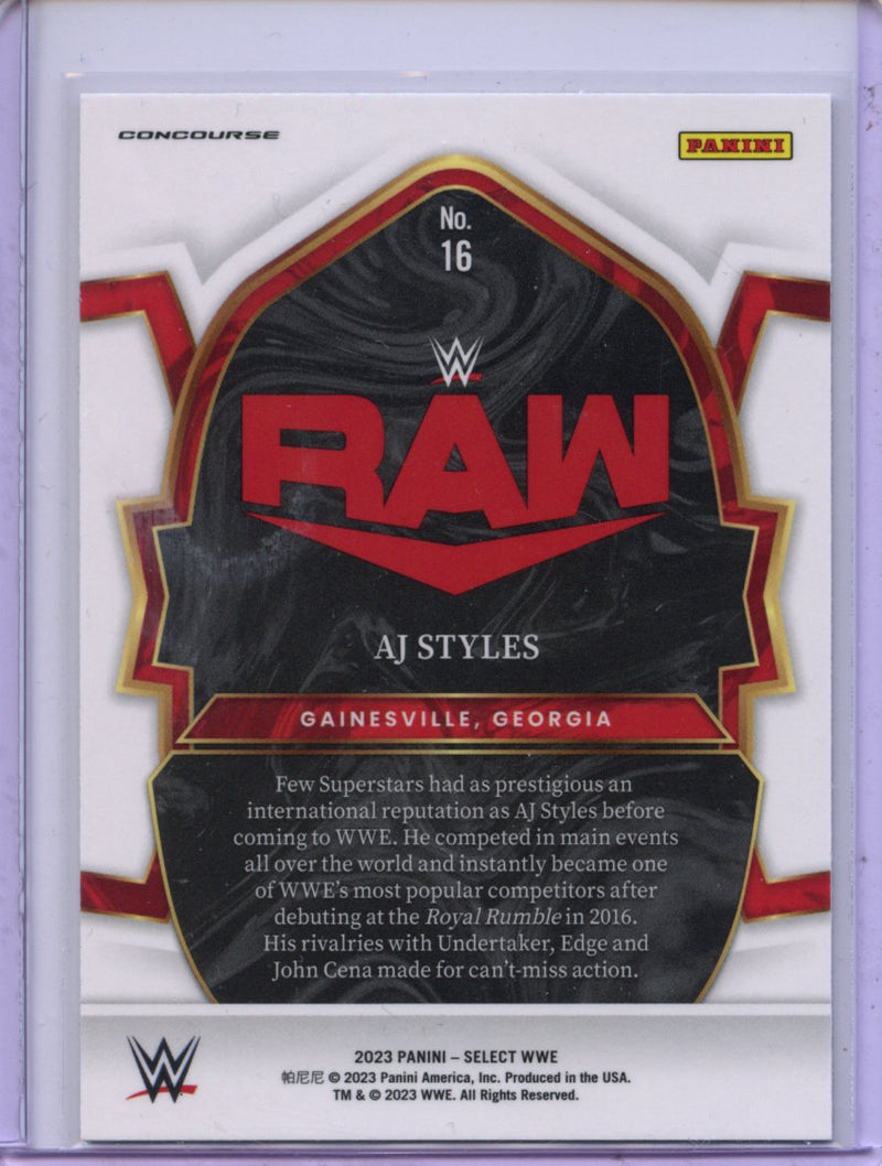 2023 Panini Select WWE Aj Styles Concourse