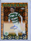 2024-25 Topps Chrome UEFA Club Comps Kyogo Furuhashi Logofractor Orange Autograph 3/25